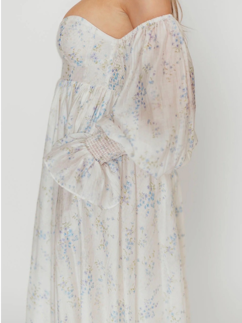Dear Skye Blue Floral Worth Collective Maxi Dress - Picture 2 of 11